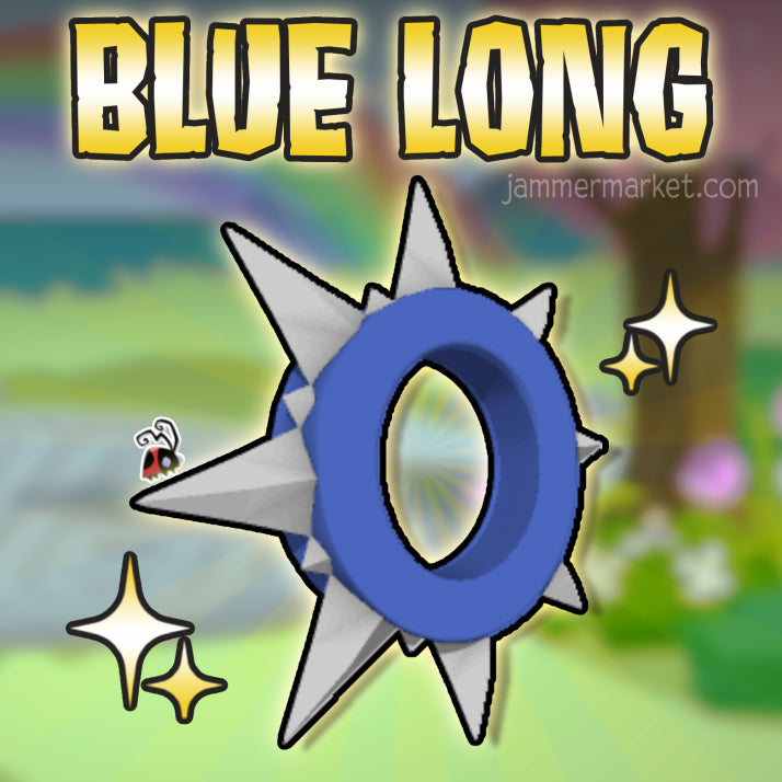 AJC Blue Rare Long Spiked Collar