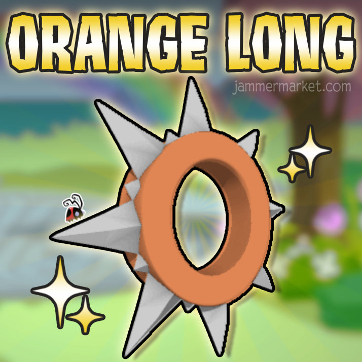 AJC Orange Rare Long Spiked Collar