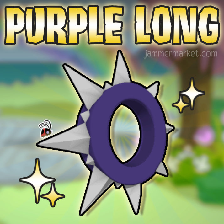 AJC Purple Rare Long Spiked Collar