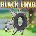 AJC Black Rare Long Spiked Collar