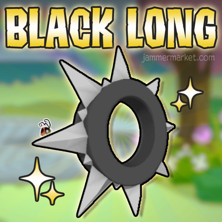 AJC Black Rare Long Spiked Collar