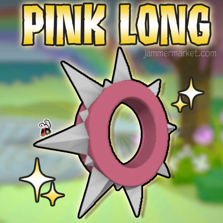 AJC Pink Rare Long Spiked Collar